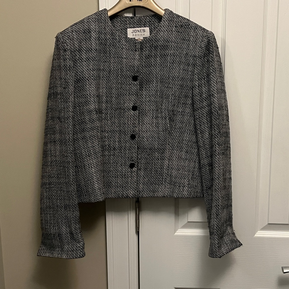 Jones Studio Monochrome Tweed Jacket